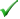 ✓